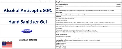 1040.98l Label (275 Gal Label   80 Alcohol Gel)